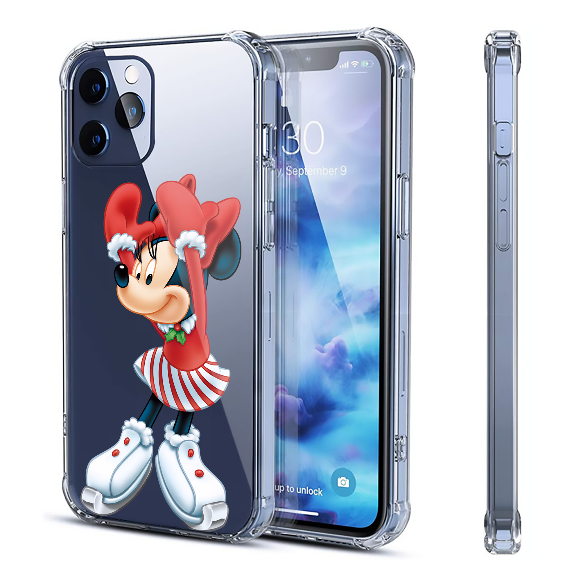 （画像用） ミッキーマウス Mickey Mouse 【iPhone 12シリーズ対応】透明スマホケース（クリアソフトケース）